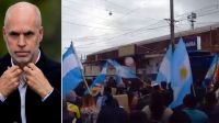Tensión en la visita de Larreta a Jujuy: manifestación y reclamo en pleno acto