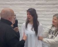 La emoción de Andrea Rincón en su bautismo