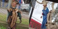 Hinchas de Huracán colgaron muñecos de brujería en las afueras de la cancha de San Lorenzo