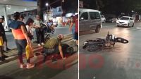 Fuerte choque de motos en Belgrano y Rodríguez dejó un hombre y una mujer heridos [FOTOS Y VIDEO]