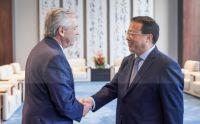 Alberto Fernández se reunió con el alcalde de la ciudad de Shanghái