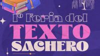 Se realizará la Primera Feria del Texto Sachero el próximo 3 de noviembre