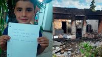 Perdieron todo en incendio y un nene le escribió a Papá Noel: “Quiero ladrillos para mi casa”