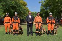 La Policía reconoció a cuatro caninos por sus años de servicio