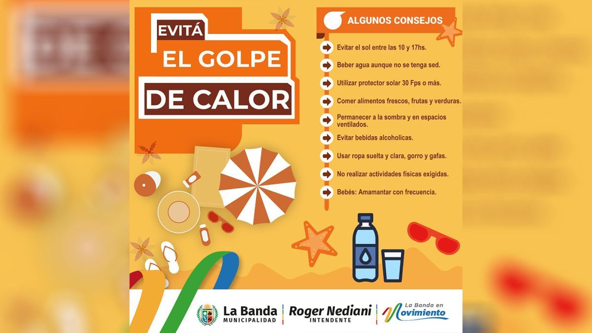 La oficina del adulto mayor brindó consejos para evitar el golpe de calor