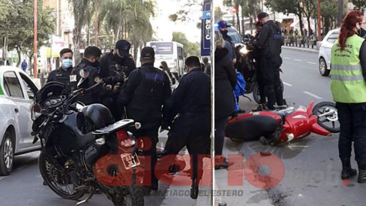 Dos jóvenes motociclistas hospitalizados tras fuerte choque en pleno Centro
