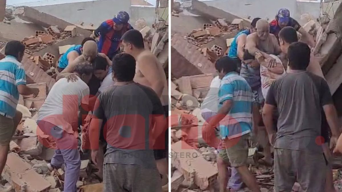 Así rescataron al hombre que quedó atrapado bajo los escombros en el derrumbe [VIDEO]
